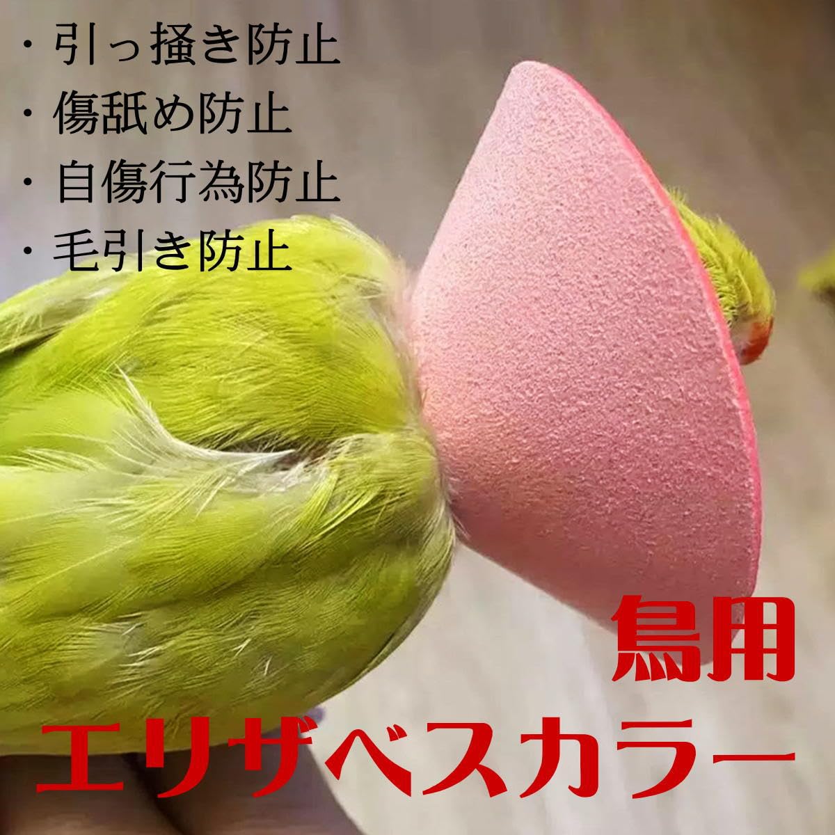 *＊ ハンドメイド　小鳥用　エリザベスカラー ＊* ふんわり柔らかタイプ Amazon | Nikkashop エリザベスカラー 鳥 ソフト バードネックカラー